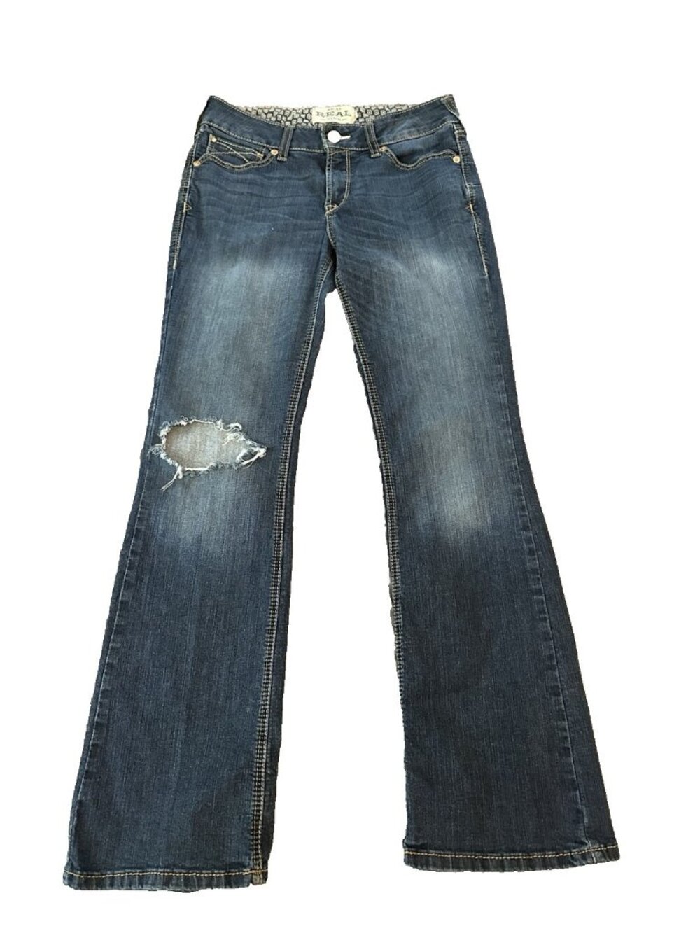 Ariat‎ REAL Denim Womens Jeans 30R Bootcut Distressed Western Ranch Rodeo Riding